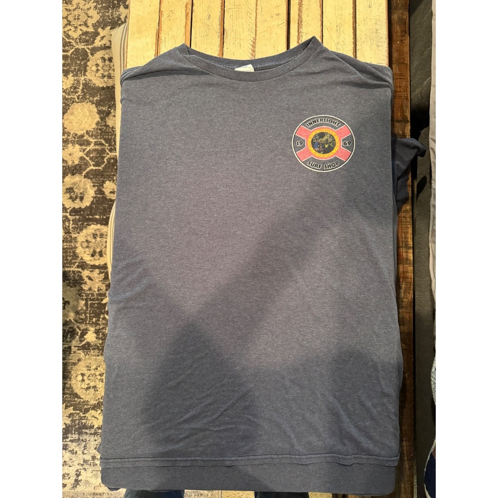 Innerlight Surf Shop Florida Graphic Tee Mens 2XL Blue Heathered Short Sleeve